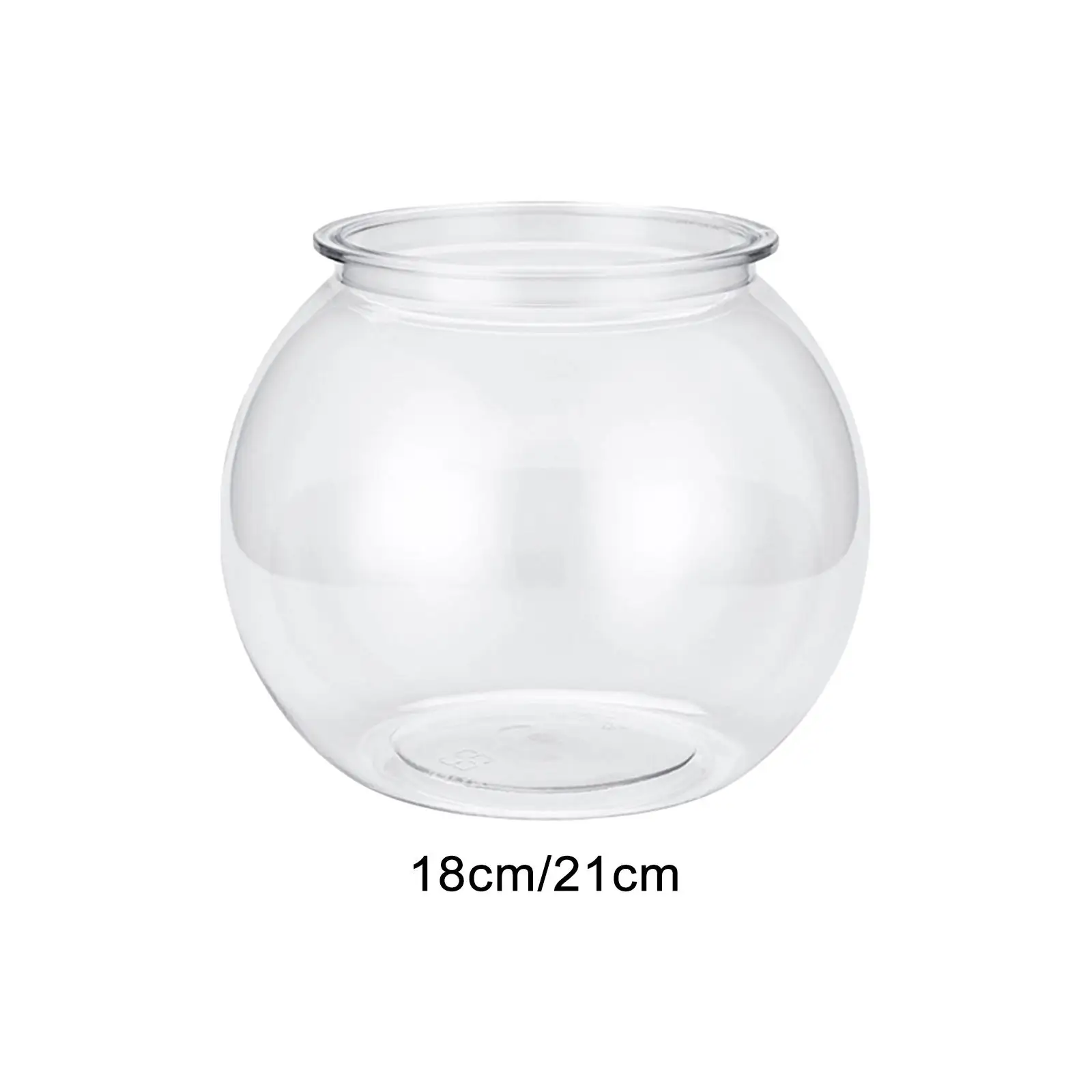 Transparent Small Fish Tank Aquarium Container Round Small Household Fish Tank for for Tree Goldfish Home