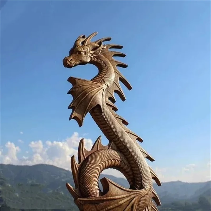 Statue de Dragon traditionnelle chinoise en porcelaine, Totem en céram –  acacuss