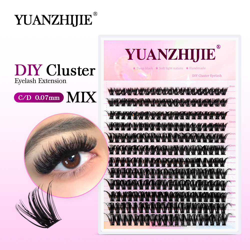 Best of YUANZHIJIE Mix Length Fluffy Individual DIY Clusters Eyelash Extension C D Curl 144 Pcs Natural Segmented Eyelash Makeup Tools Reviews & Tips