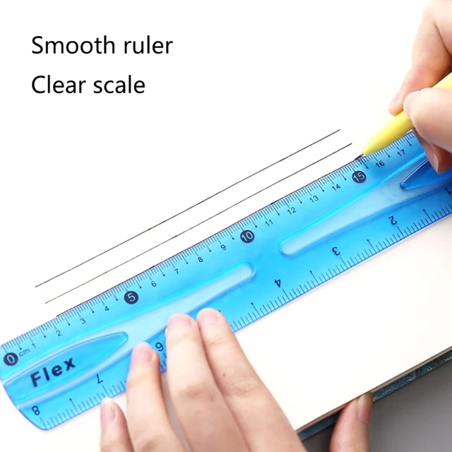 Cute Soft Ruler 30cm Coloured Students Special Double Scale Soft