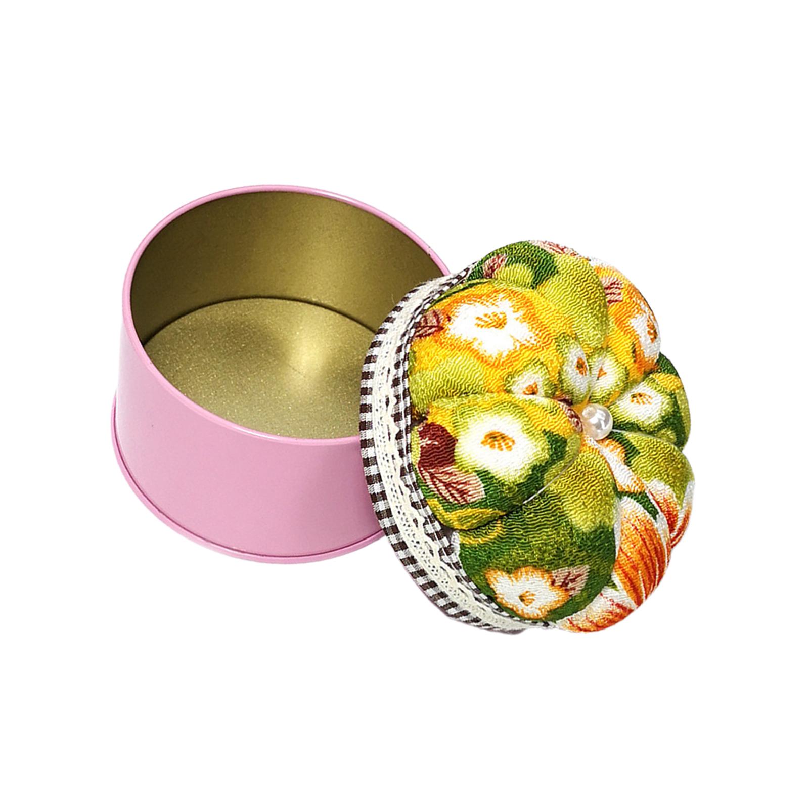 Description Picture 6 of itemFloral Pattern Pin Cushion with Storage Box Adults DIY Craft Needles Holder Pincushion for Stitching Needlework Sewing Supplies