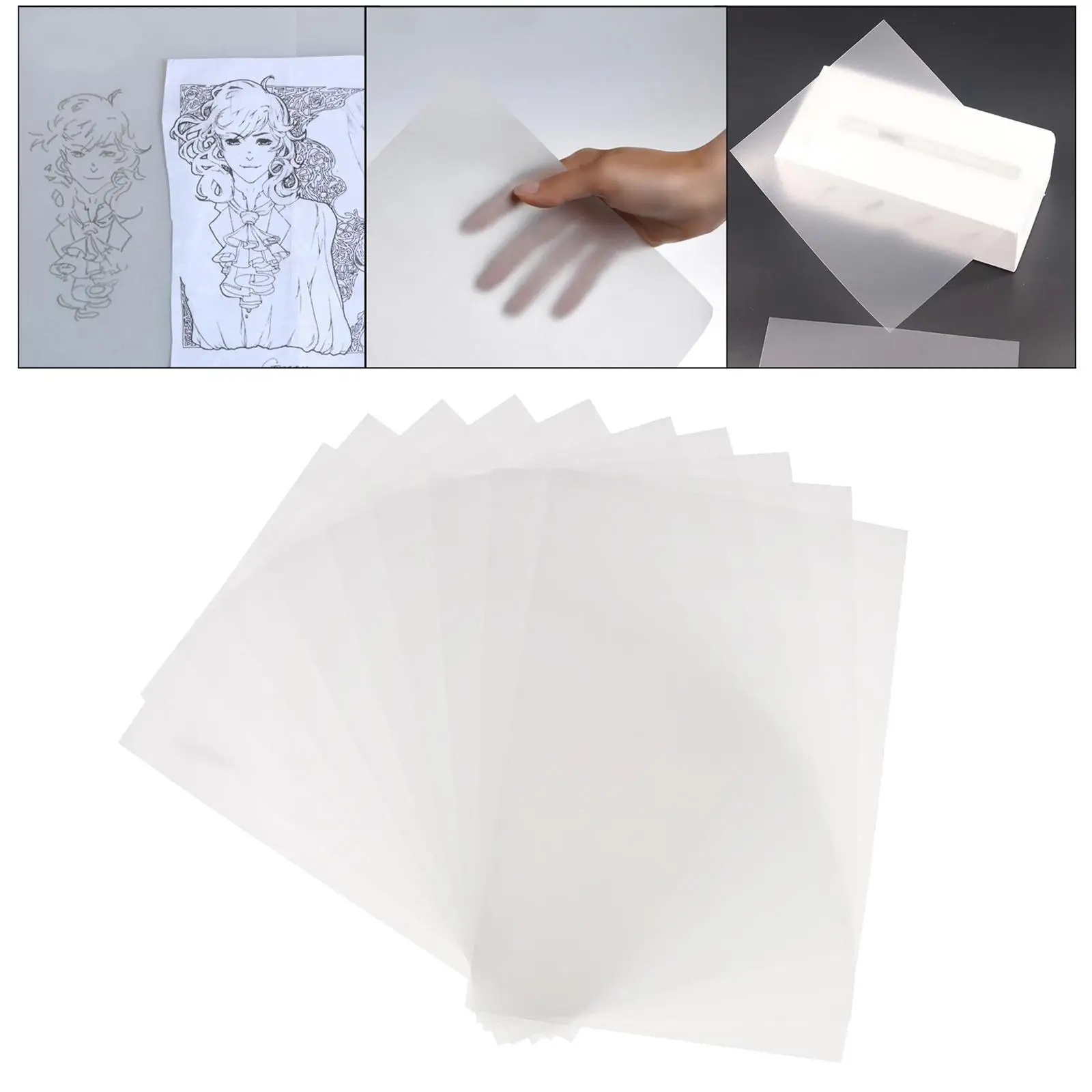 12 Sheets White Translucent Tracing Paper 6x Printing Sketching