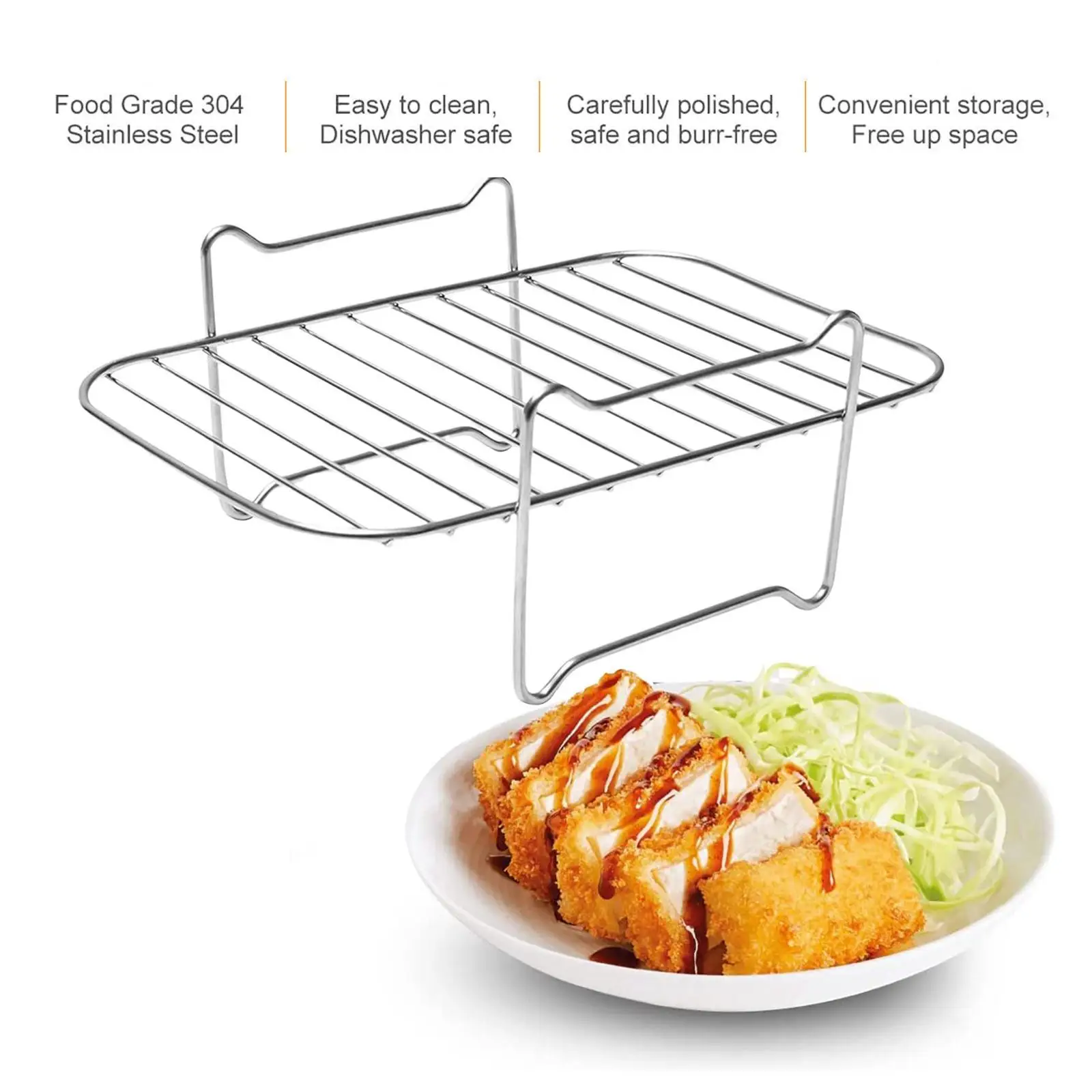 Stainless Steel Toast Rack Food Dehydrator Rack for Meat BBQ Cake Fruits Pancakes