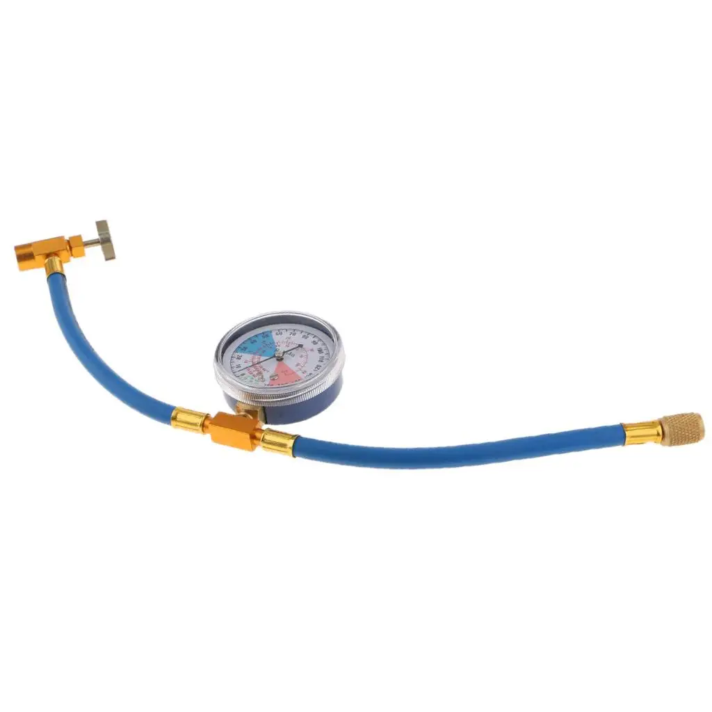 R134A  Recharging Hose with , A/C 1/2 Thread, R-134a Can to R12/R22 Port