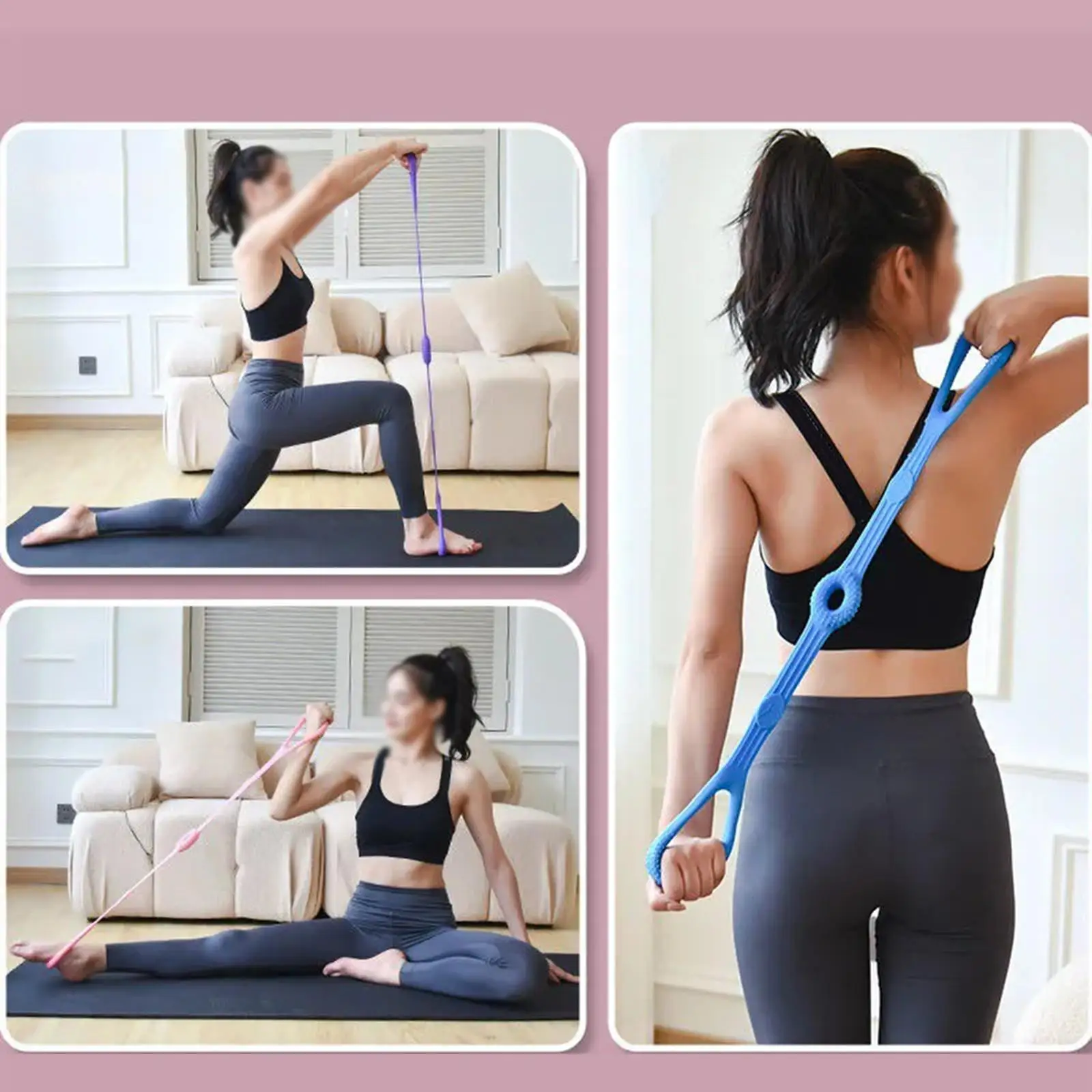 Yoga Resistance Band 8 Word Chest Expander Training Tension Rope Exerciser