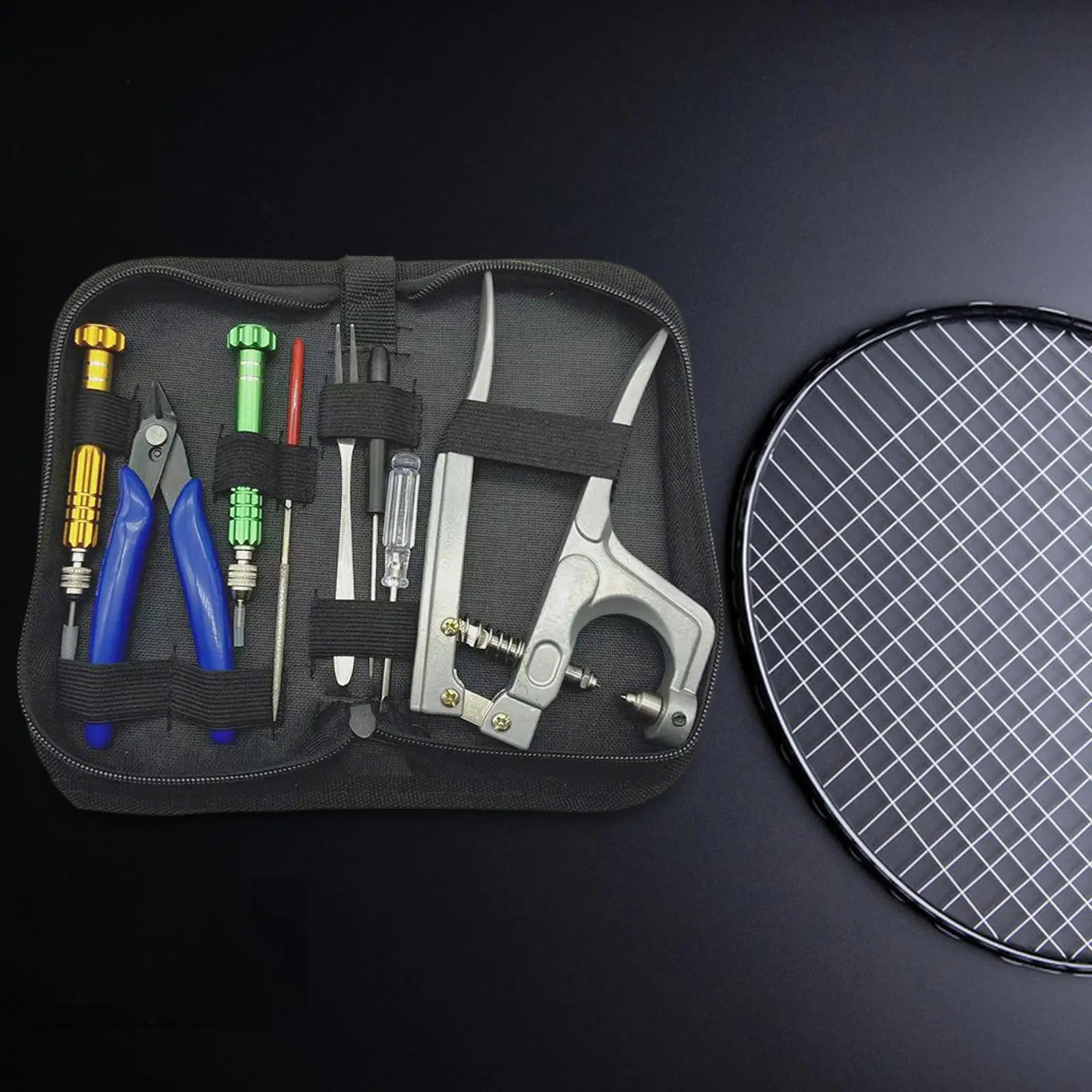 Handheld Tennis Racquet Stringing Machine Screw Rotator Cold Press Badminton Racket Pliers for Repair DIY Removal Installation