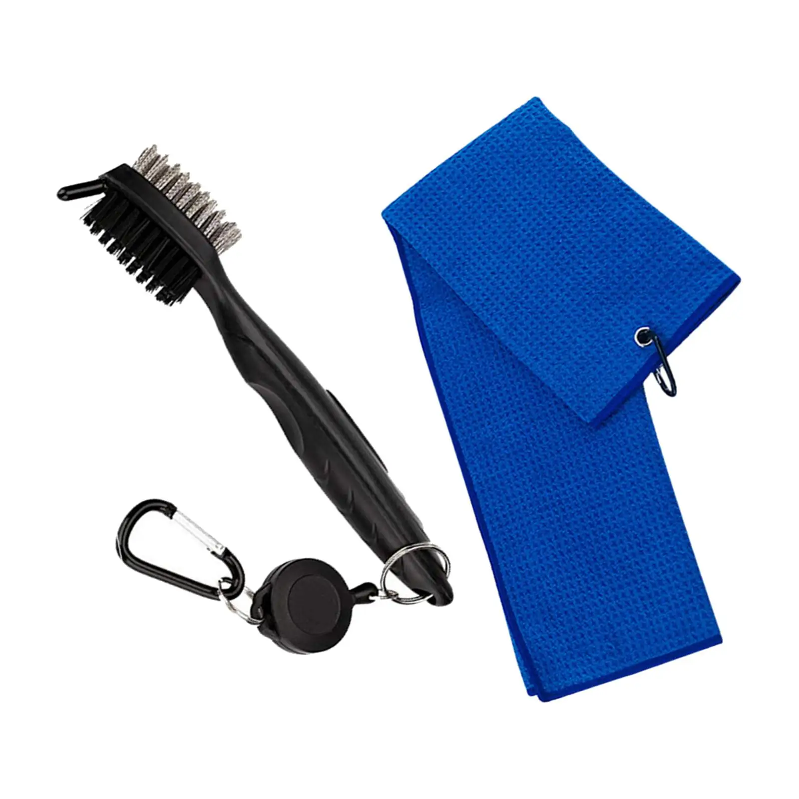 40x60cm Golf Towels Cleaner Brush with Carabiner Clip Golfer Gift for Men