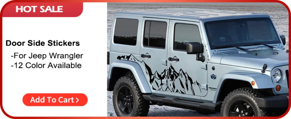 Auto Seite Aufkleber Grafiken Berge Stern Vinyl Film Dekor Aufkleber Für Jeep Compass 2007-2023 Discovery Auto Tuning Zubehör – Detail 2