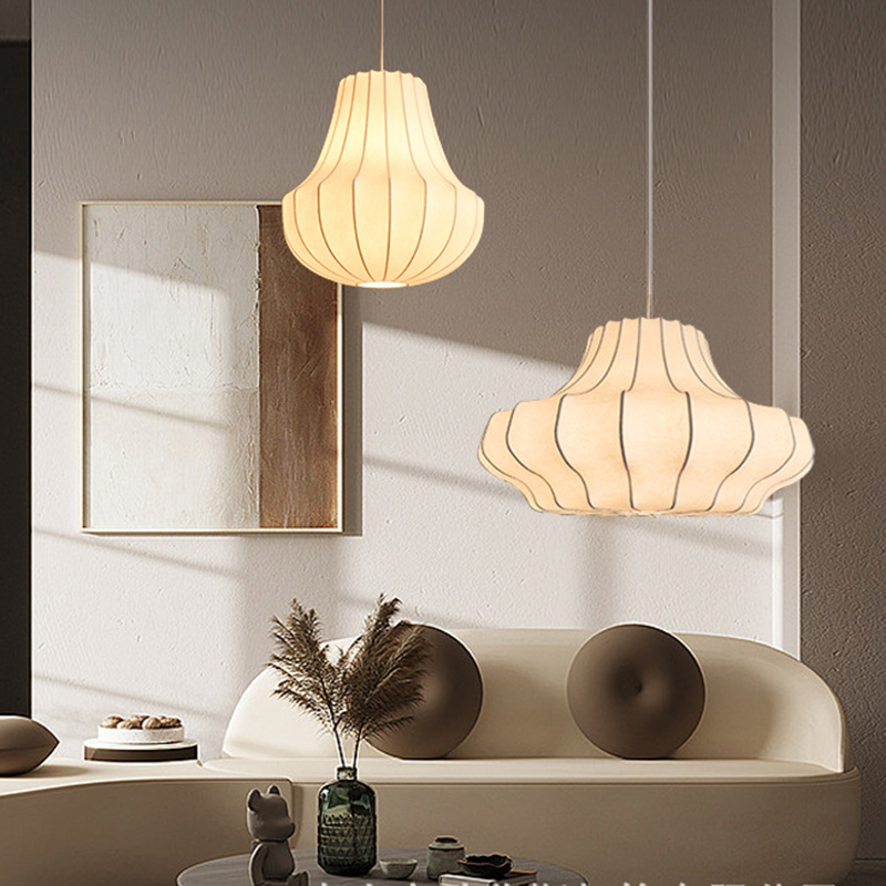 French Designer Silk Multiple Styles Pendant Lamp for Dining Room Kitchen Island Suspension Hanglamp LED Lighting House Fixture