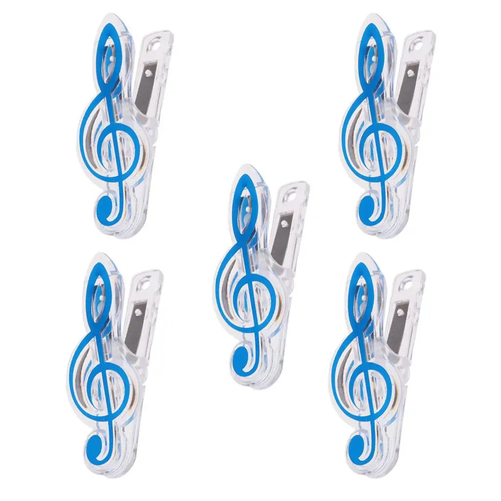Set of 5 Music Note Scores Clips   Clef Student Stationary