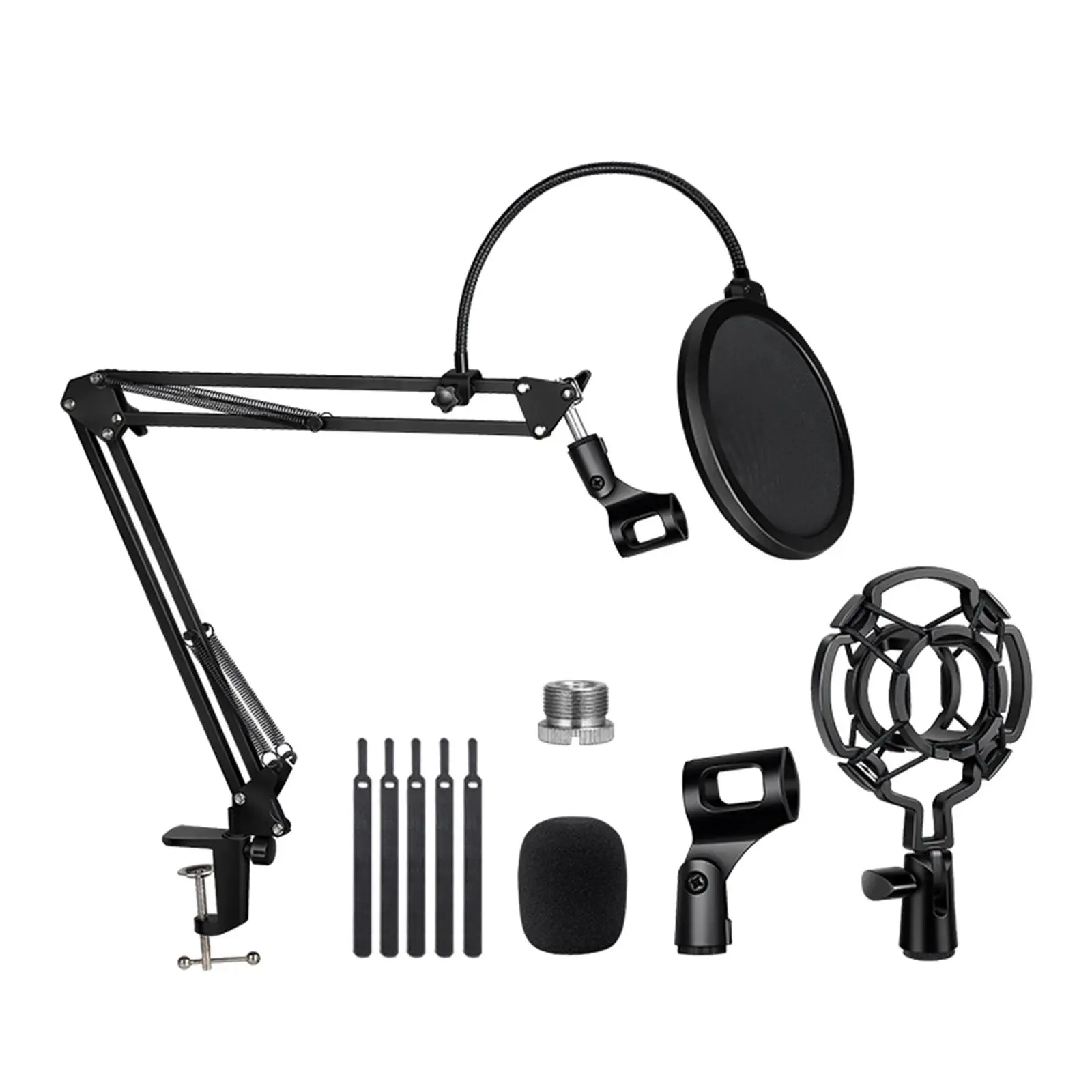 Microphone Stand Kit NB35 Scissor Arm with Microphone Clip Professional Recording Equipment Clip Holder for Condenser Microphone