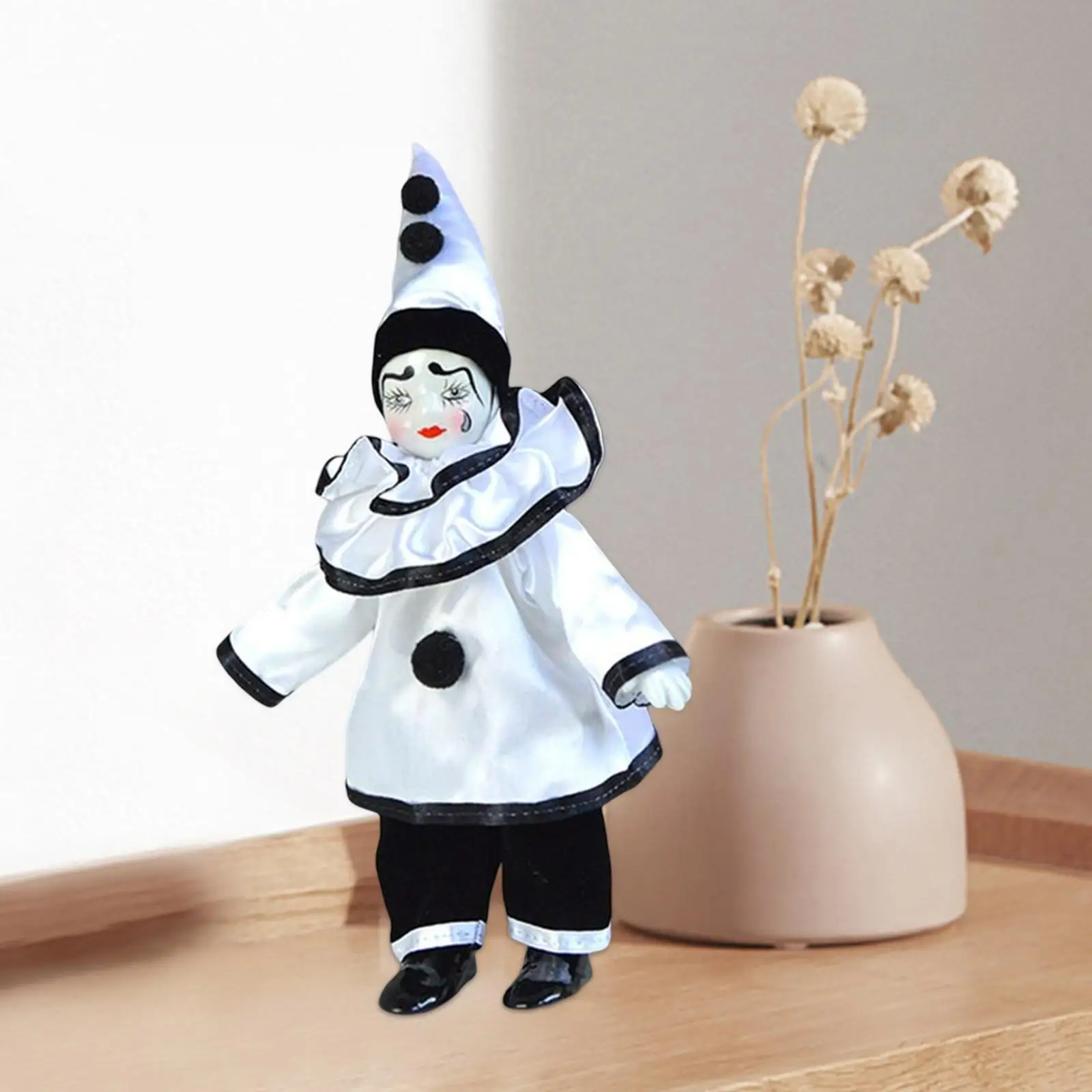 Clown Stuffed Doll Decor Twistable Action Figure for Restaurant Shop Window NightStand