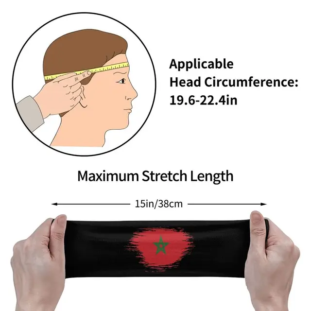 Logotipo personalizado Hairband Algodón Stretch cinta absorbente