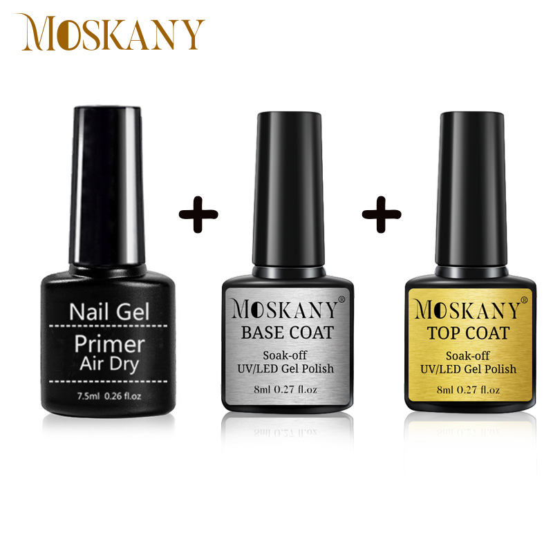 Best of Moskany 7.5ML Fast Air Dry Primer For Nail Art Design With Top And Base Coat Tool Kit No Need Of UV / LED Lamp Gel Nail Polish Reviews & Tips