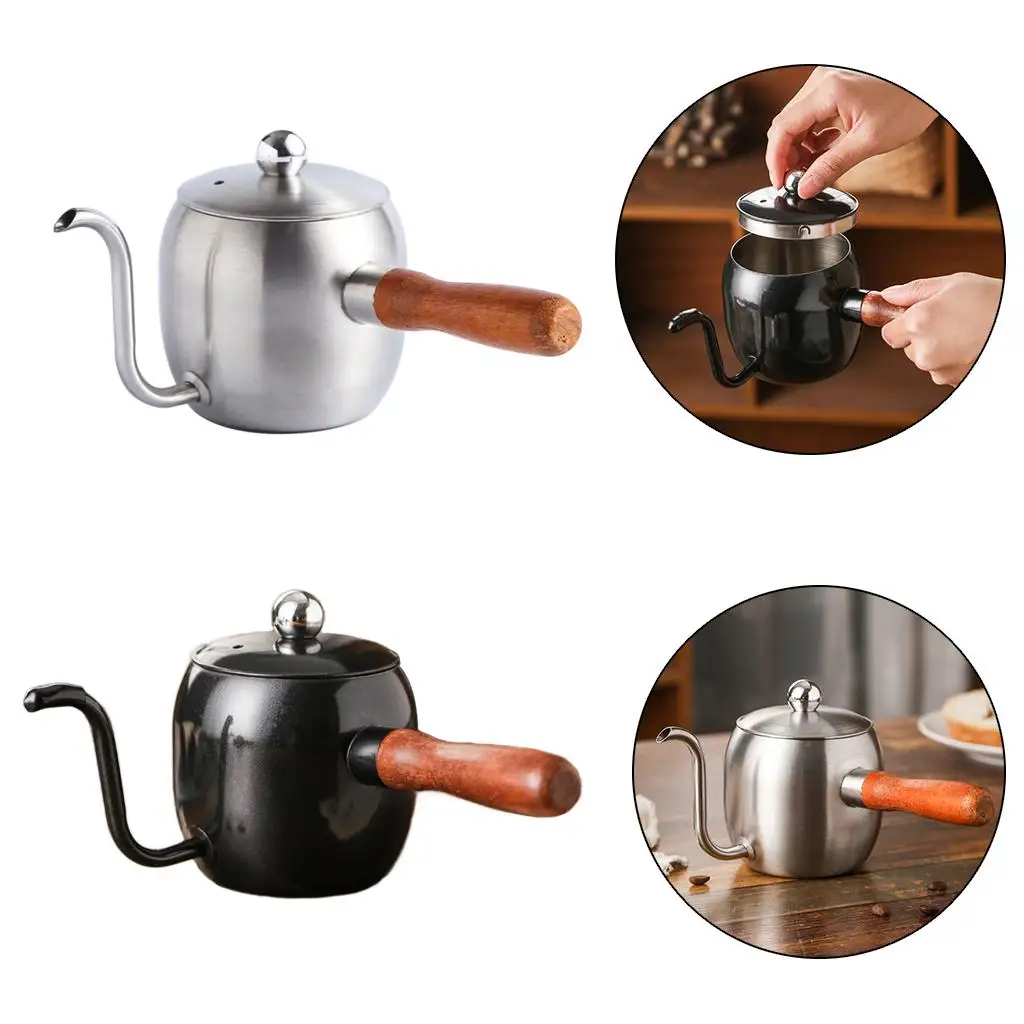 Small Pour Over Water Coffee Tea Kettle Goose Neck Tea Pot Stovetop Teapot