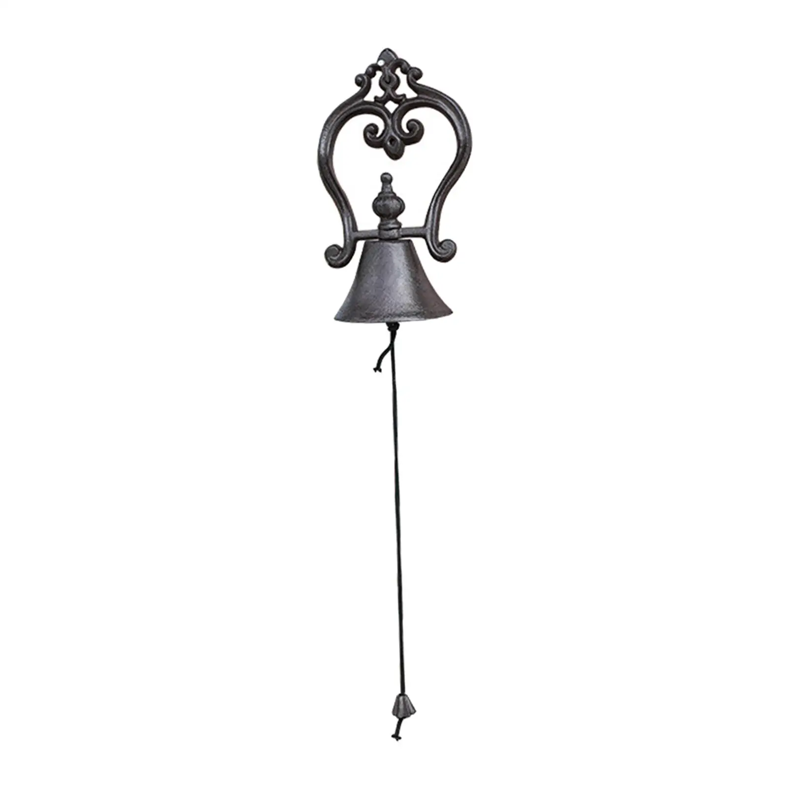 Manually Shaking Dinner Bell, Outside Metal Decorative Bell, Cast Iron Wall Hanging Bell,