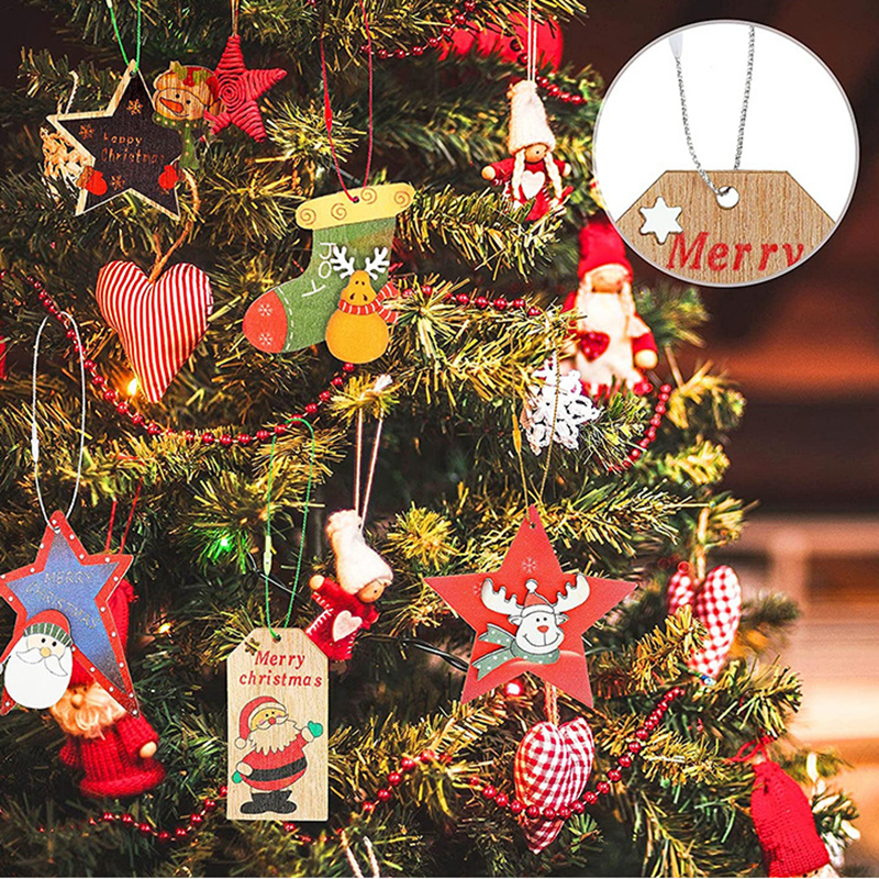 100Pcs 20CM Tag Seile Weihnachten Baum Ball Ornamente Aufhänger String Band Haken Vorgeschnitten Mit Snaps Locking Für weihnachten Label Lanyard – Detail 6