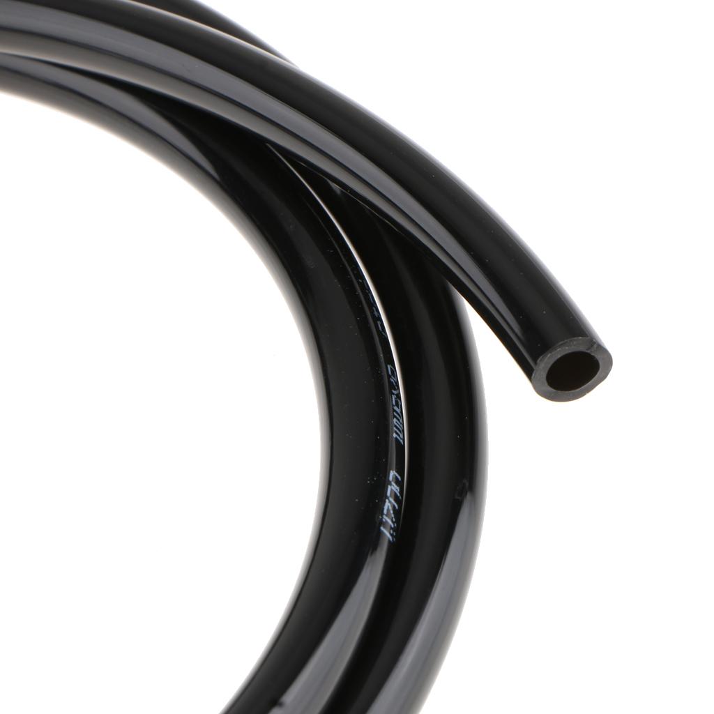 2X 1M Rubber Petrol Fuel Line Oil Tubing Hose Pipe Tube 5mmx8mm Black