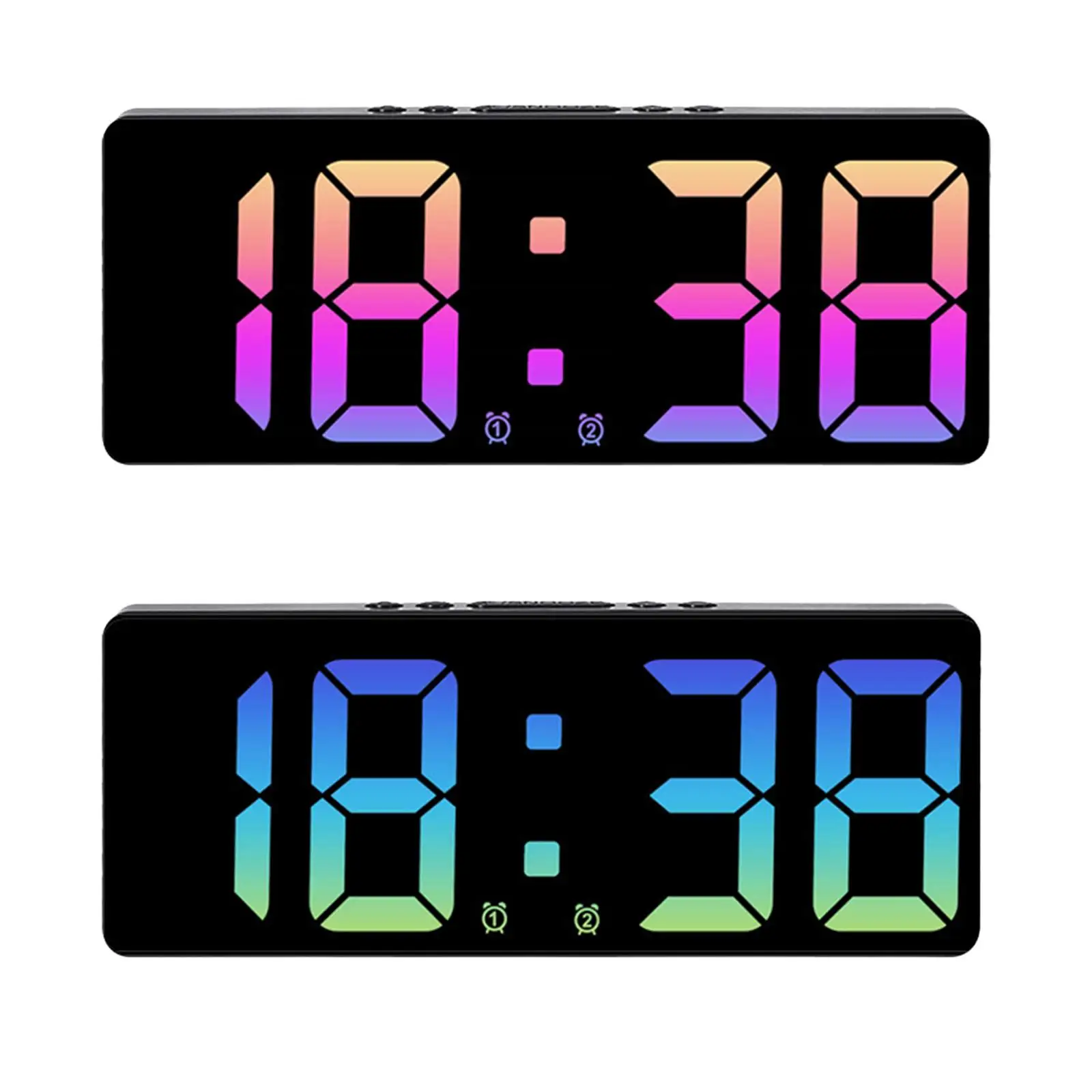 15.5cm Digital Alarm Clock Bedside Clock 6x0.9x2.4inch 12 Hour/24 Hour Portable Snooze Function for Bedroom Multipurpose Stylish