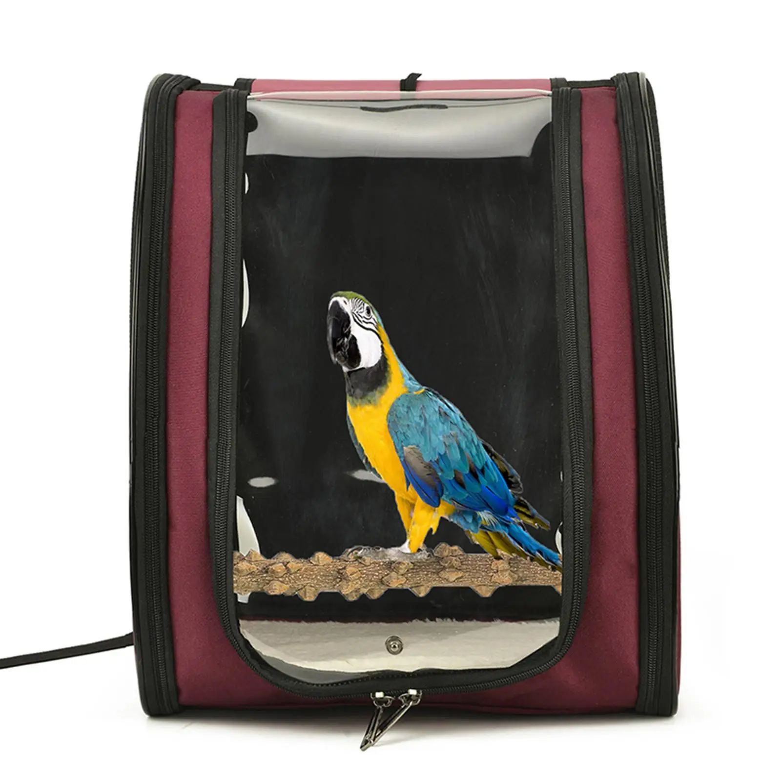 Breathable Bird Travel Bag Transparent Hangbag Parrot Carrier Backpack for Guinea Pig Chinchilla Squirrel Macaw Pets Accessories