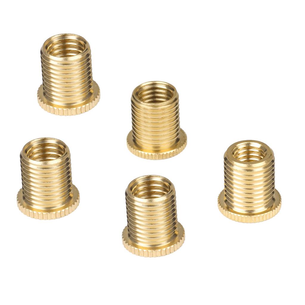 Pack Of 5 Alloy Gear  Knob Thread Adapters Nuts Inserts Set  1.5