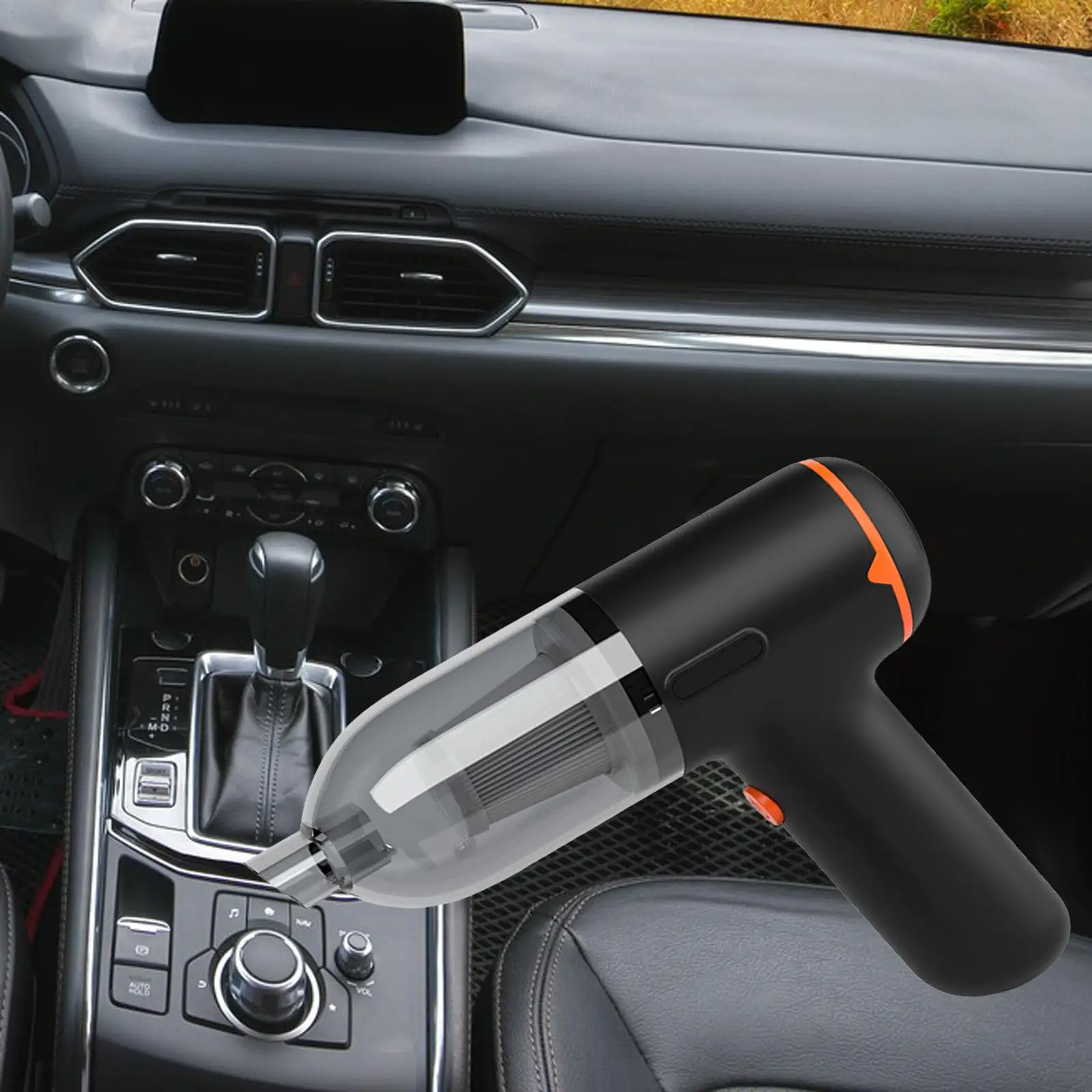 Handheld Mini Car Vacuum Duster with Nozzles USB Rechargeable Strong Suction for Car Carpet Desktop Sofa