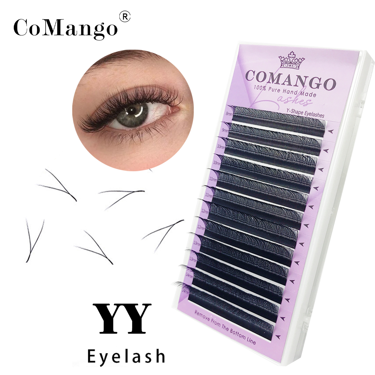 Best of CoMango YY Shape Eyelashes Extensions Rapid Blooming Lashes C / D Curl Hand-woven Wimpers Individual Eyelashes Soft Reviews & Tips