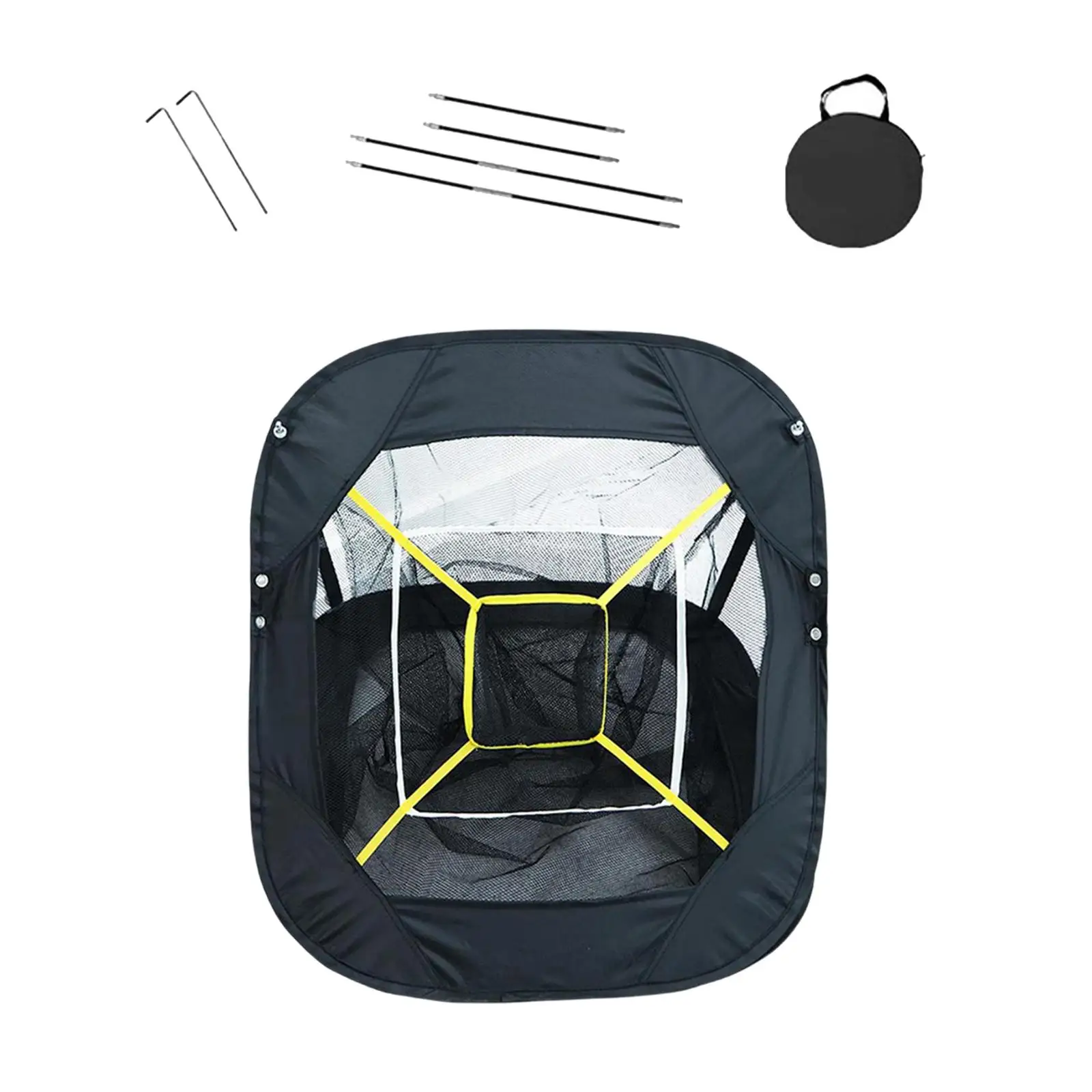 Large Golf Chipping Net Collapsible Multi Height with Carrying Case Swing Game for Accuracy  Practice Training Golfing 