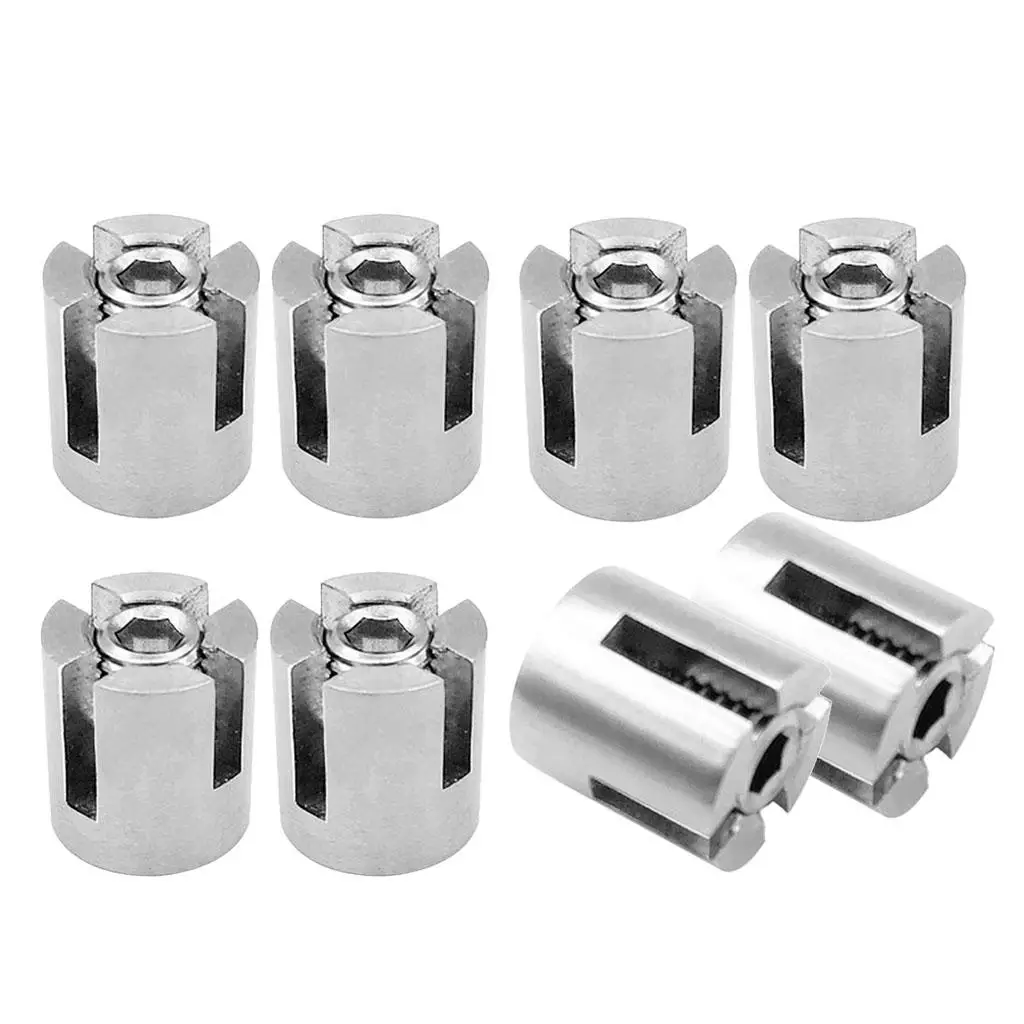 Set of 8 Stainless Steel 316 Marine Grade 3mm Wire Rope  Clips