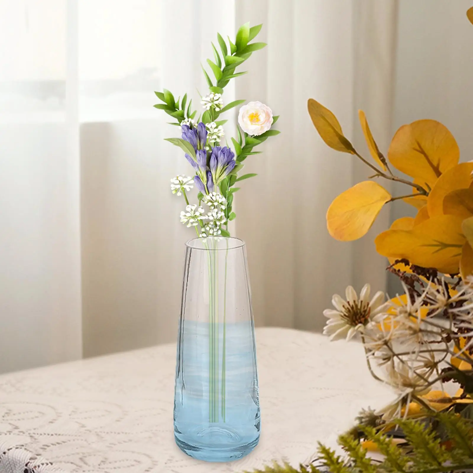 Flower Vase Glass Clear Containers Desk for Dorm Home Drawing Room