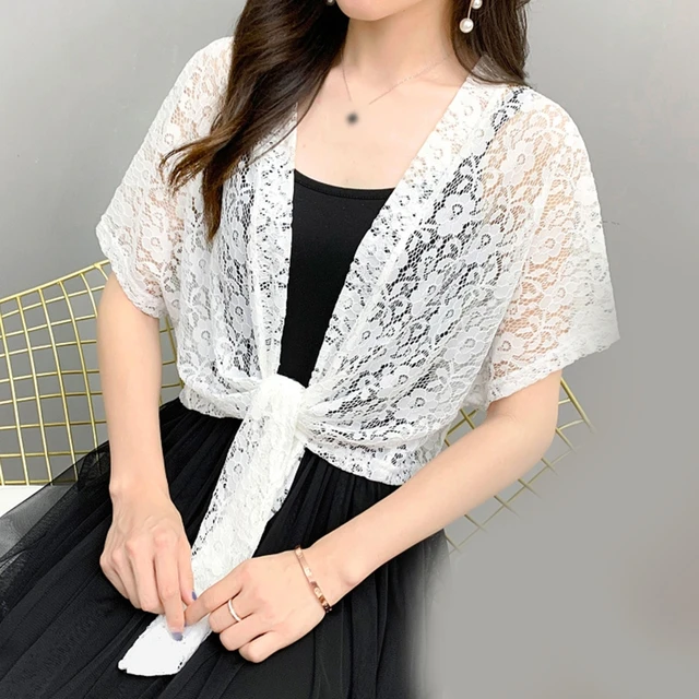 Ladies Chiffon Kimono Cardigan Midi Jacket Shawl Sheer Mesh Shrug Bolero  Summer