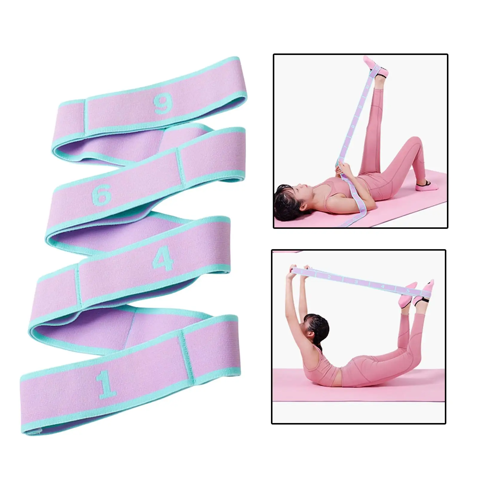 Yoga Stretchy Strap Belt Fitness Beginner Gymnastics Workout Resistance Band