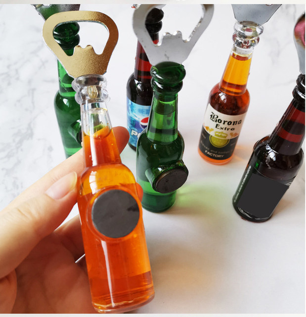 Alloy Beer Bottle Opener Simple One-handed Cap Lifter Fridge Magnet Party  Favors Gifts Beer Can Opener Destapador De Cerveza - Openers - AliExpress