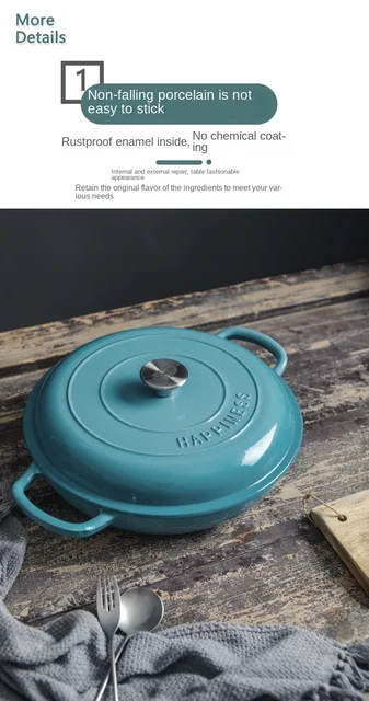 Cast Iron Cookware Enamel Coating  Cuisinart Cast Iron Enamel Cookware -  30cm Enamel - Aliexpress