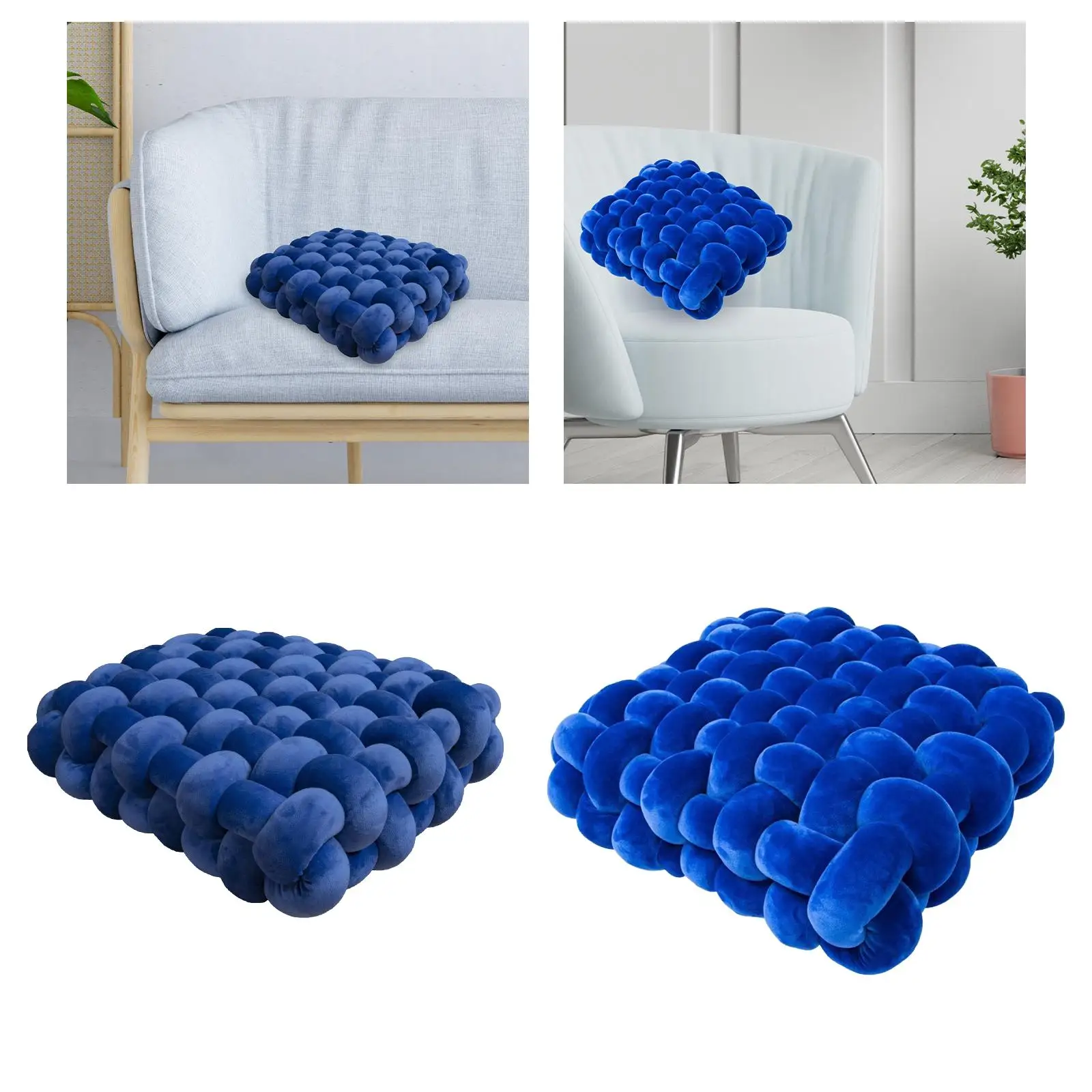 Chair Cushion Comfortable Mat Modern Handwoven Lightweight Knot Pillow Pillow for Living Room Hotel Couch Garden Office