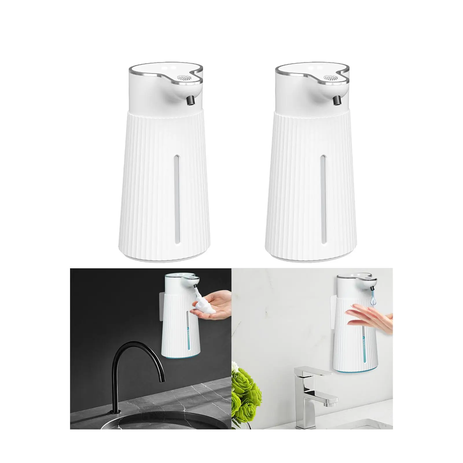 Automatic Liquid Soap Dispenser 13.5oz IPX6 Waterproof Touch Frees Soap Dispensers for Kitchen Commercial Restoom Hotel Bathroom