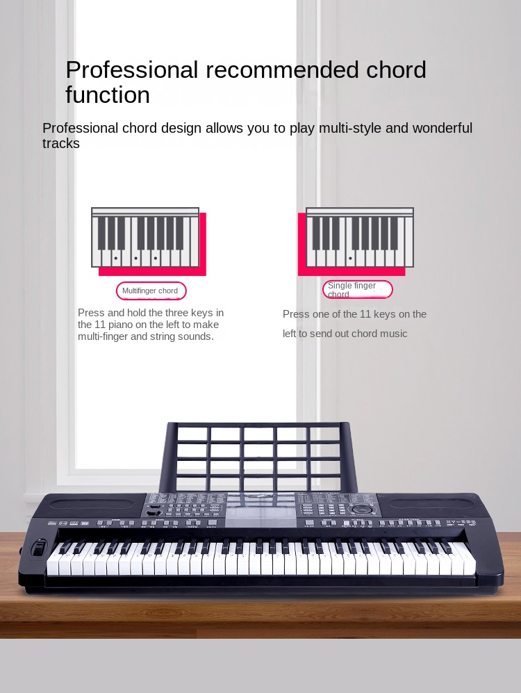 Title 21, Childrens Musical Keyboard Midi Controller 61 K...