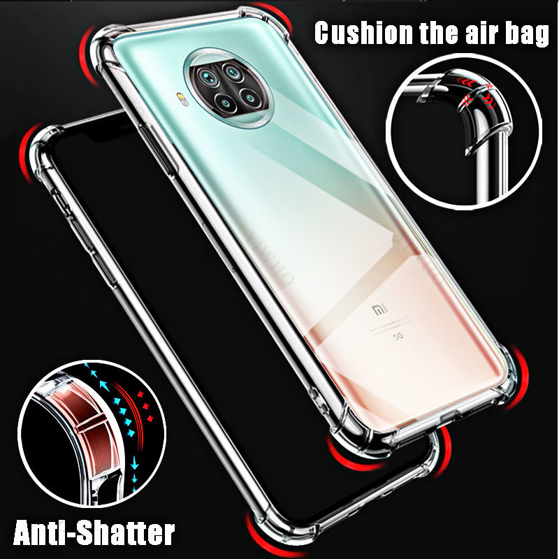 Klare Handyhülle für Xiaomi Mi 10T Lite 5G, TPU, transparent, für Xiaomi Mi 10TLite 5G 6,67 Zoll M2007J17G, stoßfest – Detail 4