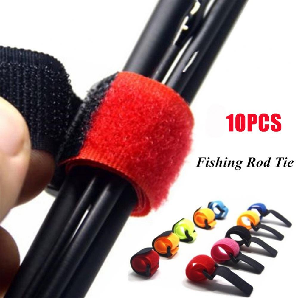 Description Picture 4 of item10Pcs Fishing Rod Tie Holders Straps Belts Suspenders Fastener Hook Loop Cable Cord Magic Tape Bands Belt Straps Fish Tools