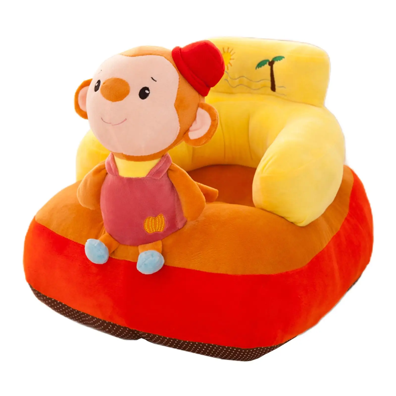 Cute Cartoon Baby Seat Sofa Cover Learning to Sit Baby Toy Animal Washable Couch Seat Cover No Filler Gifts Feeding Chair Case