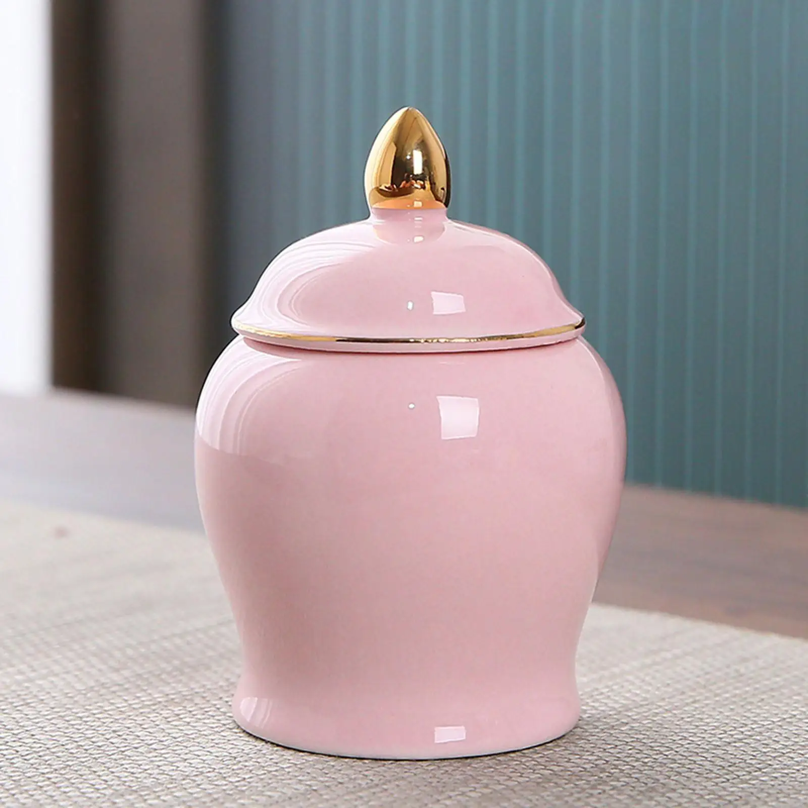 Kitchen Canisters with Lid Ginger Jar Ceramic Food Storage Jar for Spice