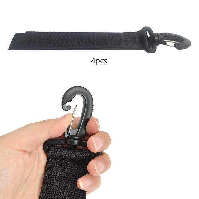 4 Pieces Kayak Paddle Holder Strap Fishing Rod Fixed Buckle Paddleboard Oars Keeper for Garden Marine Garage Watercraft