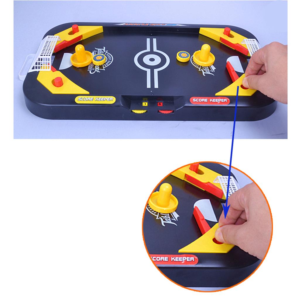 MagiDeal High Quality 2in 1 Desktop Puck Battle Kids Play Air Hockey Table Game Interactive Toy Gift Indoor Outdoor Play Games