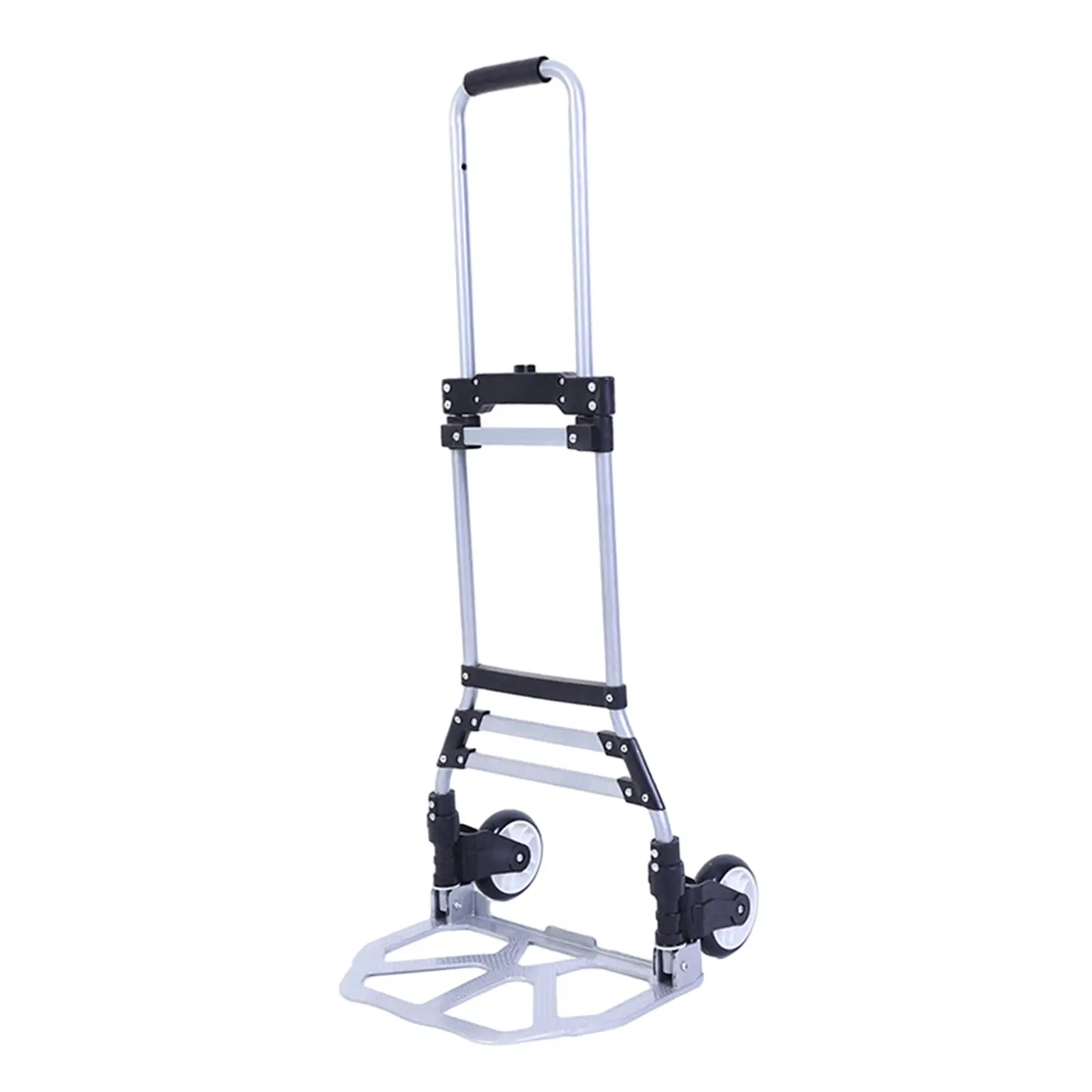 Folding Luggage Trolley, Foldable Hand Cart, Adjustable Luggage Cart for Moving Transportation Camping