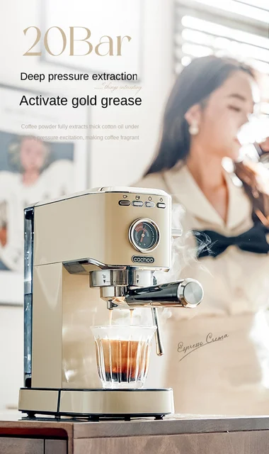 KONKA-cafetera automática italiana para el hogar, máquina de café Espresso,  cápsula de café Latte y café en polvo - AliExpress