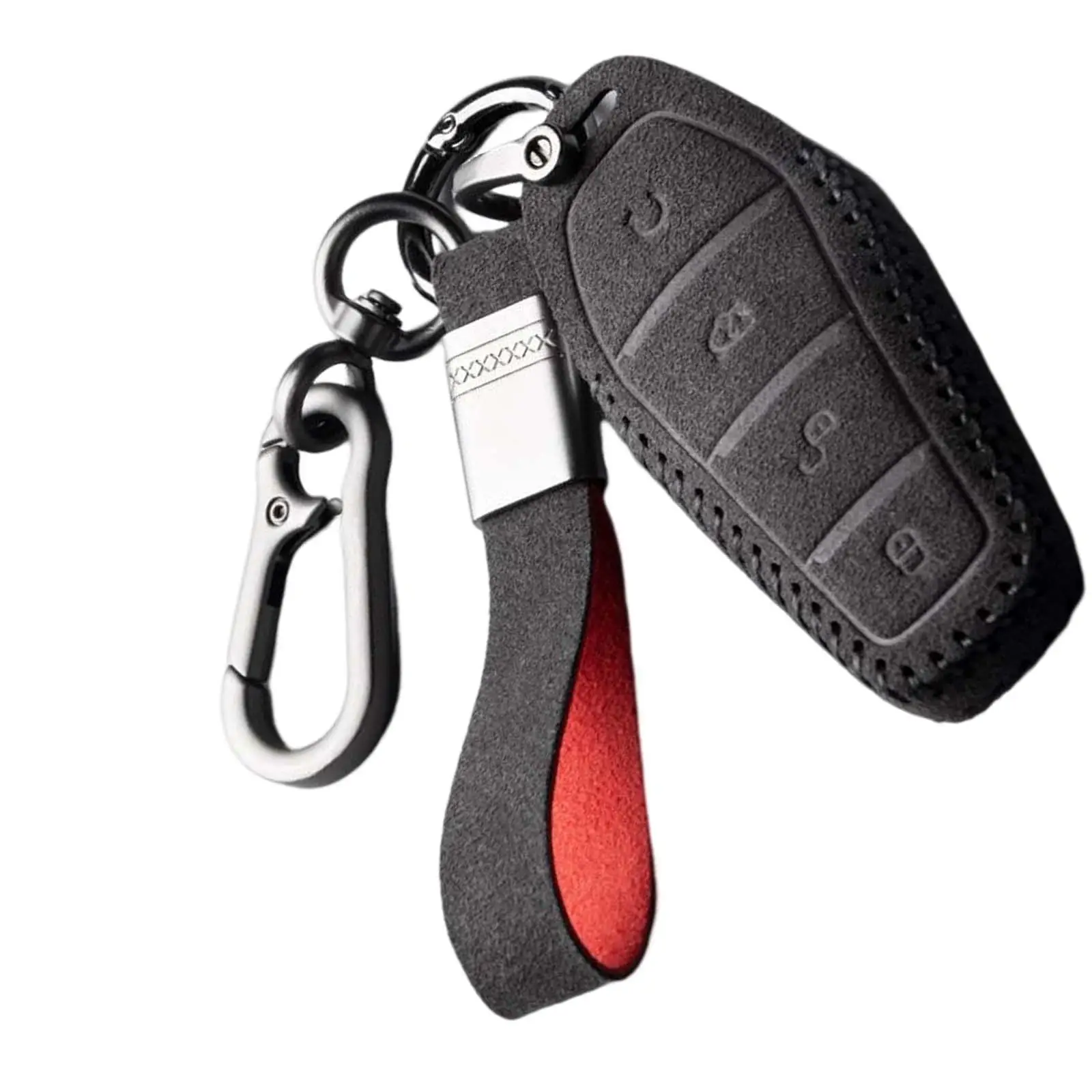 Remote Key Case Cover Fob Buttons Key Suede Leather Holder for Byd Song Plus Dmi