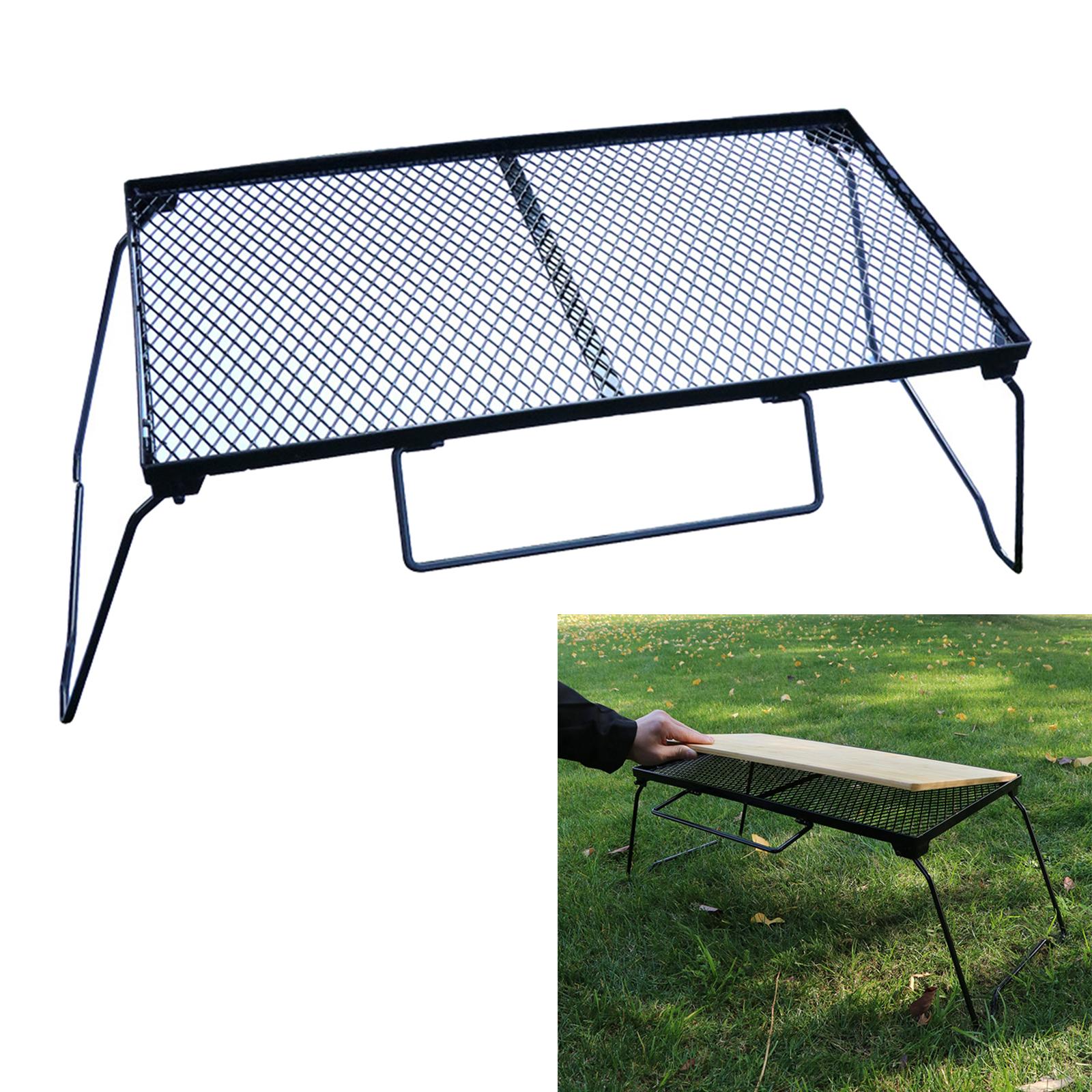 Outdoor Indoor Folding Table Camping Barbecue Travel Hiking Garden Outdoor Furniture Camping Picnic Backyard Iron Portable Desk