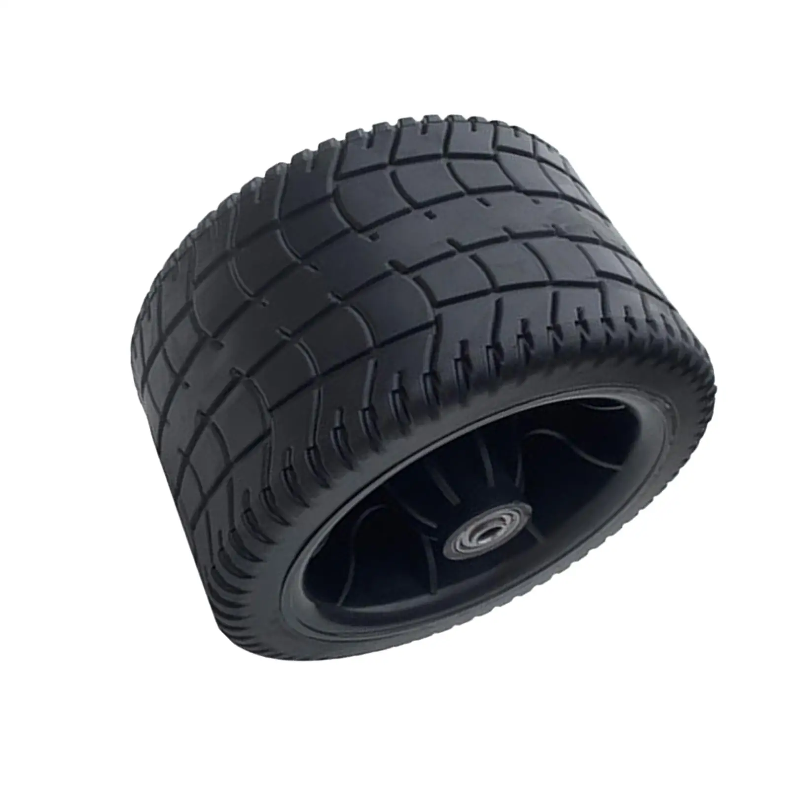 4inch Wide Wagon Cart Wheel PP Tires Durable Black Easily Install Accessory Puncture Proof for Hand Trucks and Yard Trailers