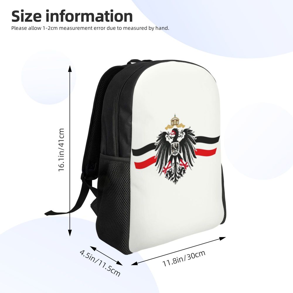 Mochila Escolar Laptop, Brasão Patriótico Alemão, Mochila