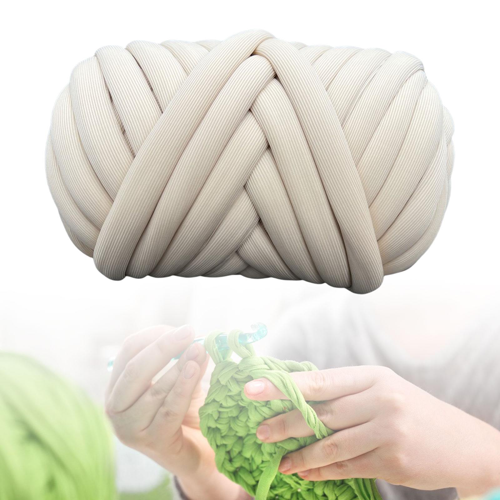 Chunky Yarn Washable Braided Knot 500G Tube Giant Yarn Jumbo Tubular Yarn for Crochet Rug Making Blanket Pillow Throw